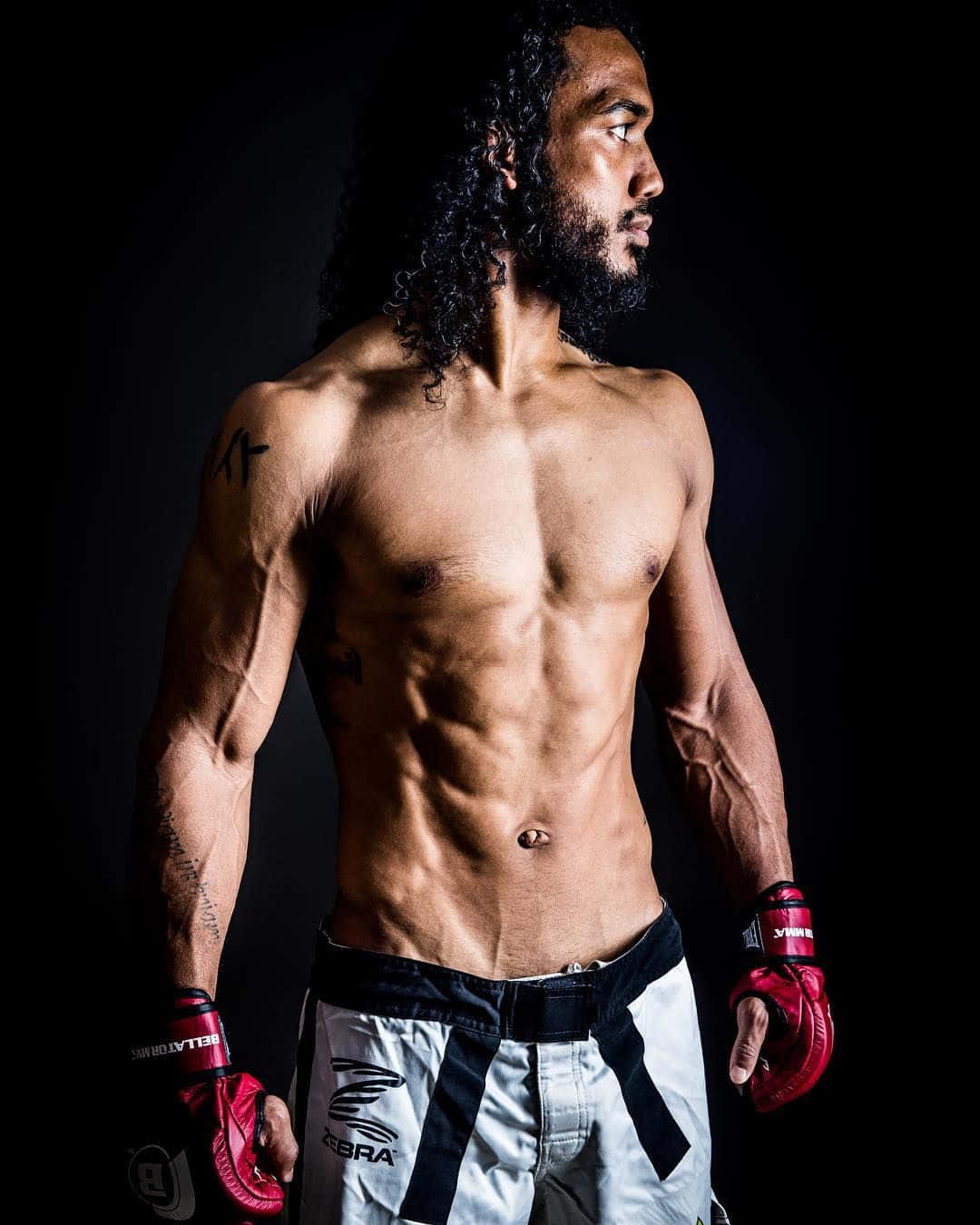 Energetic American Mma Star Ben Henderson In Action. Background