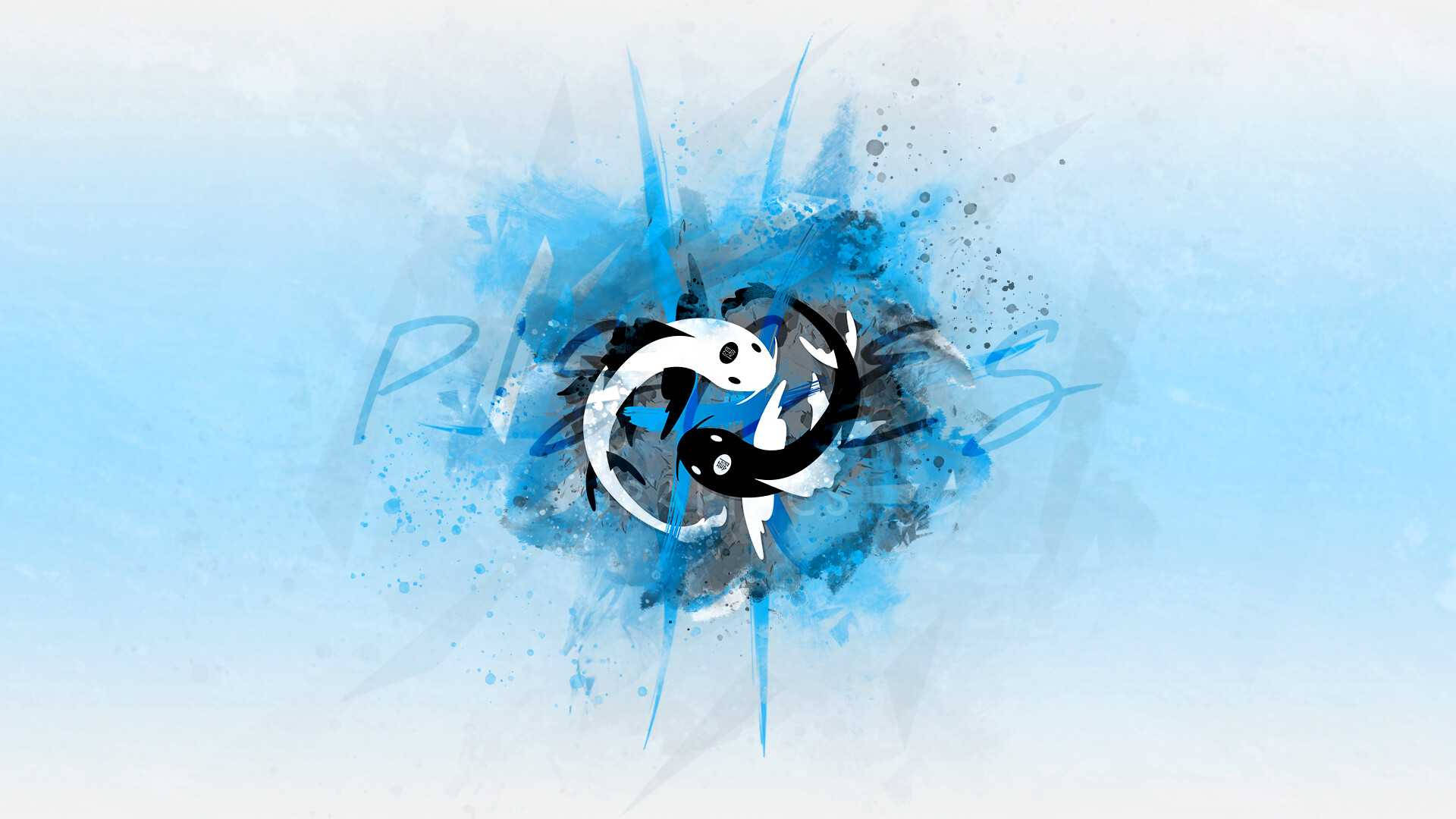 Energetic Blue Splash - Sign Of Pisces Background