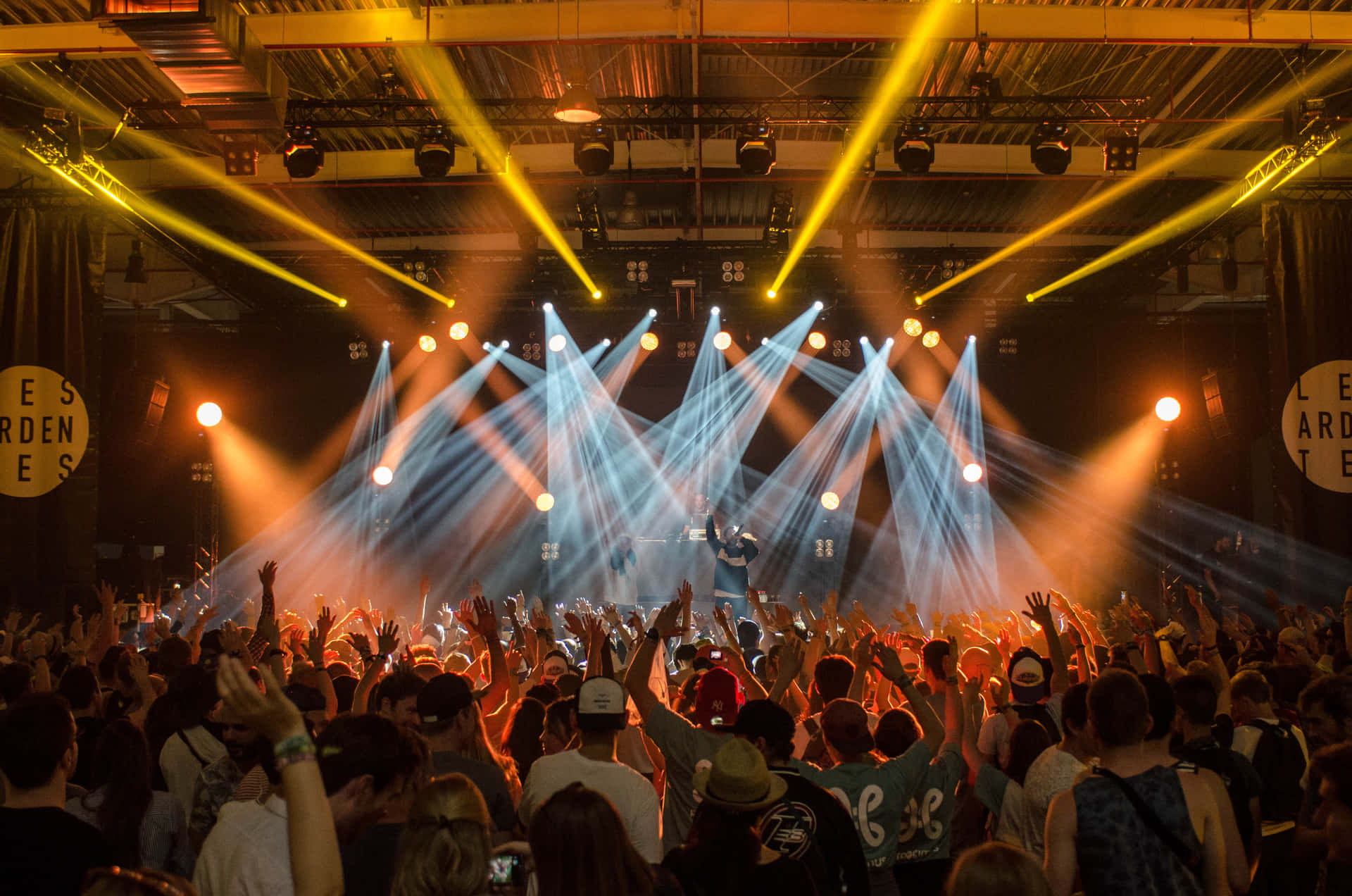 Energetic Crowd At A Music Festival