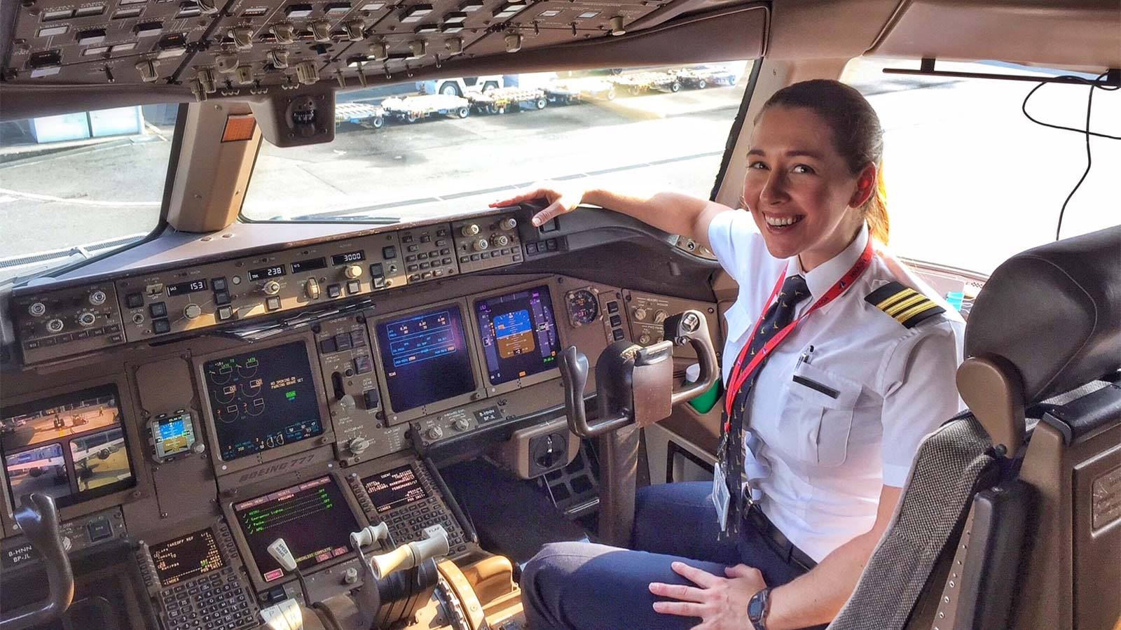 Energetic Female Aviator