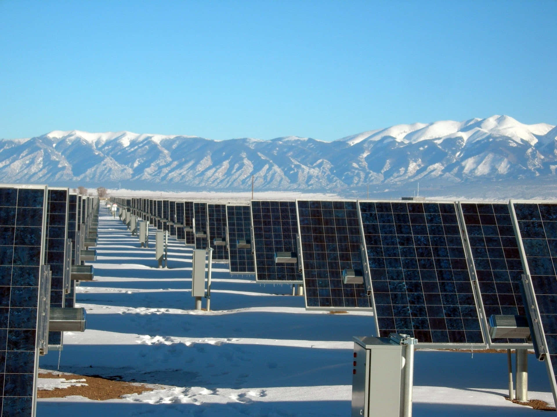 Energy Saving Solar Panels In Atacama Desert