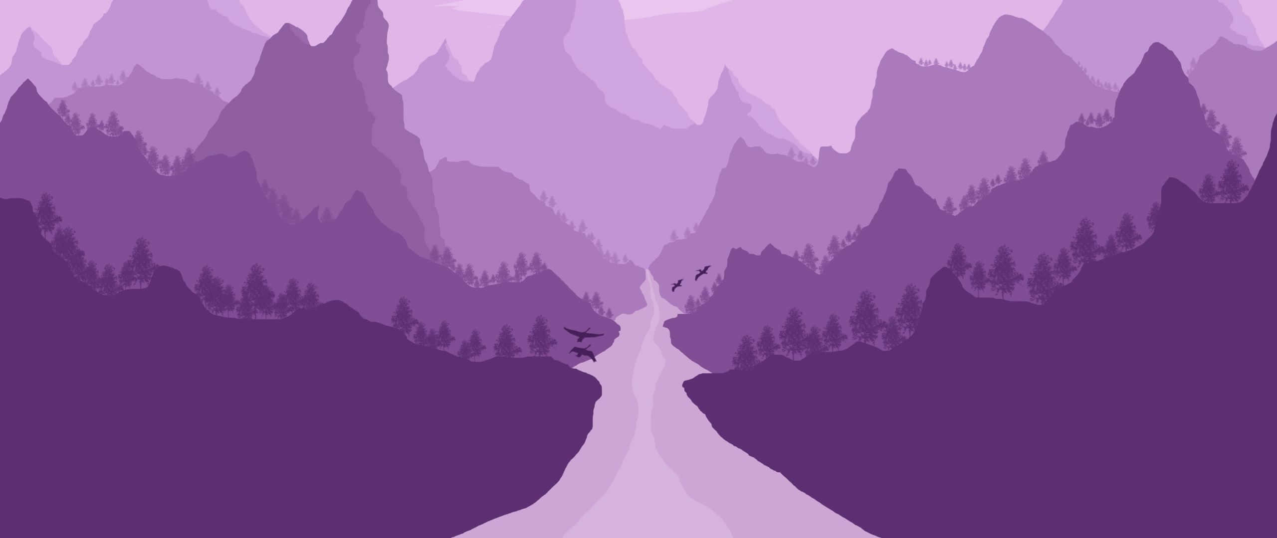 Engage In The Beauty Of Minimalism With A Dreamy Purple Aesthetic Background