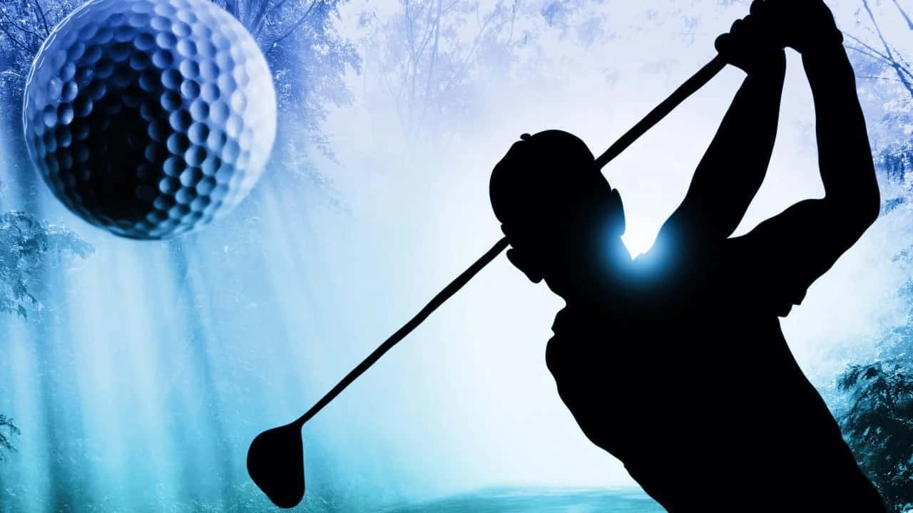 Engaging 3d Golf Course Desktop Background Background