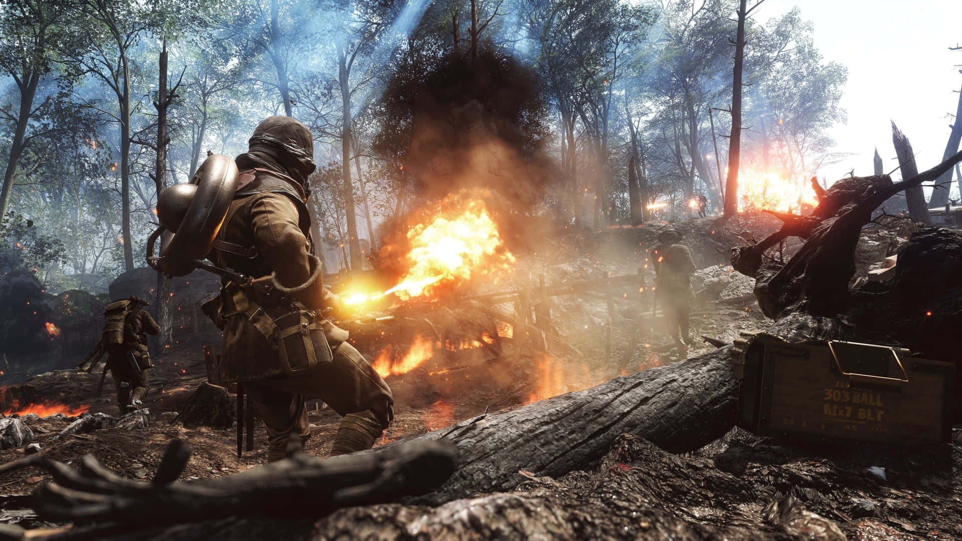 Engaging In Combat In Iconic Battlefield Environment Background