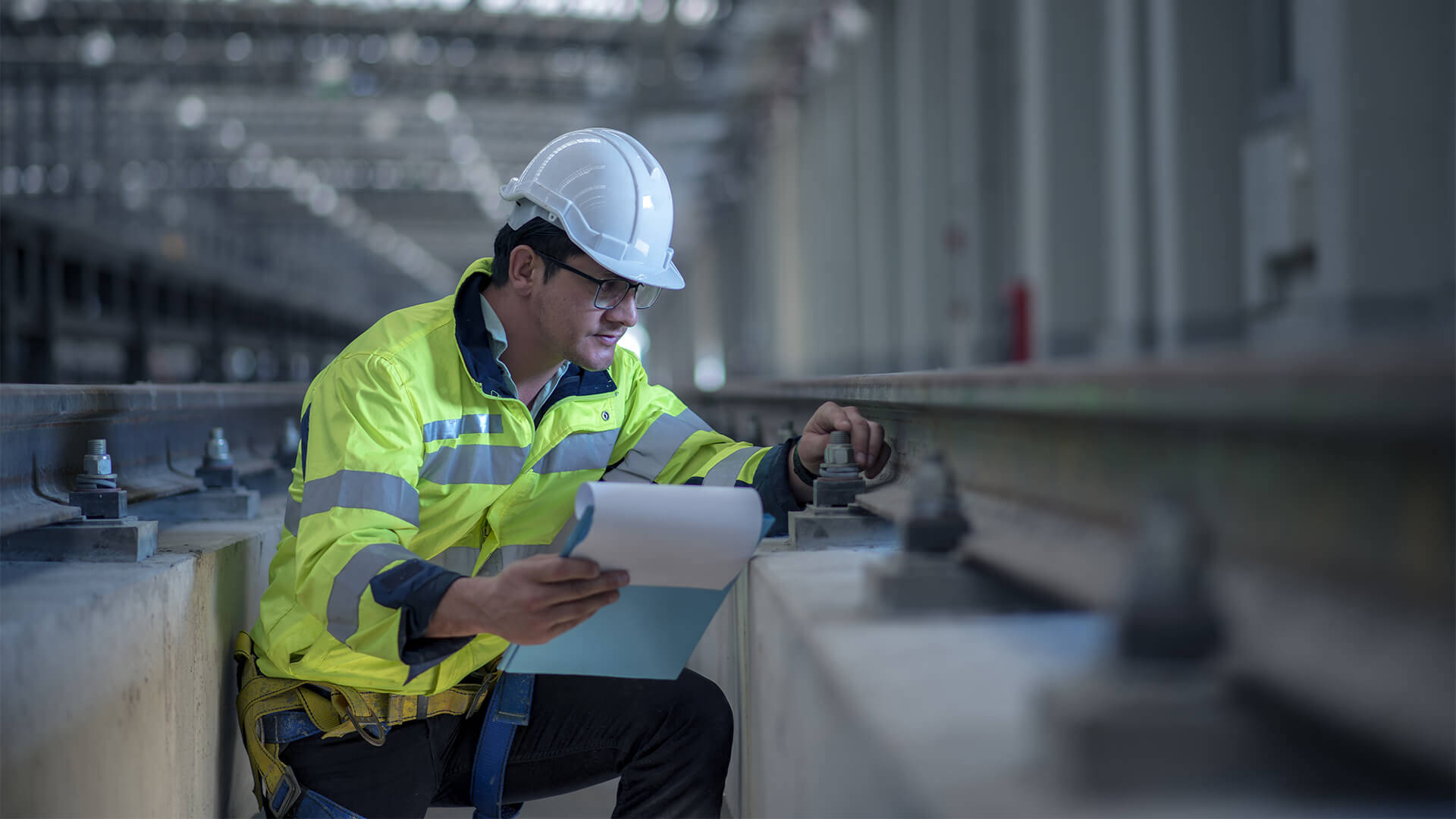 Engineer Inspecting Equipment