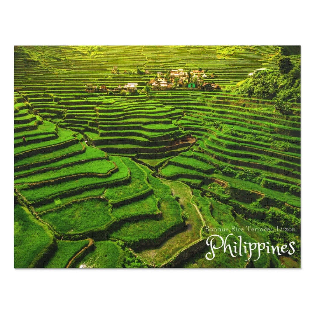 Engineering Marvel Banaue Rice Terraces In The Philippines Background