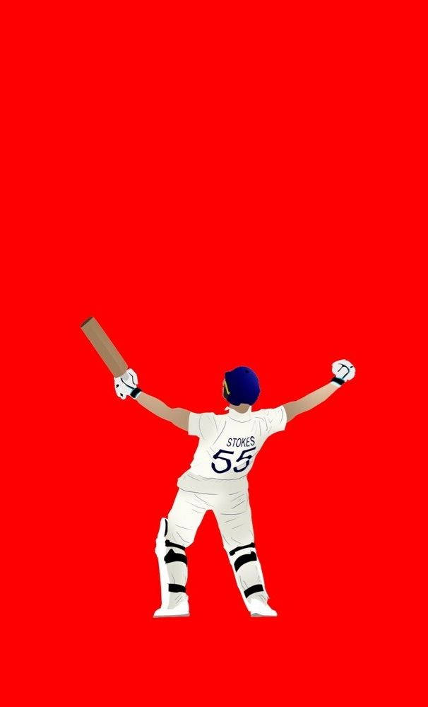 England Cricket Minimalist Art Background