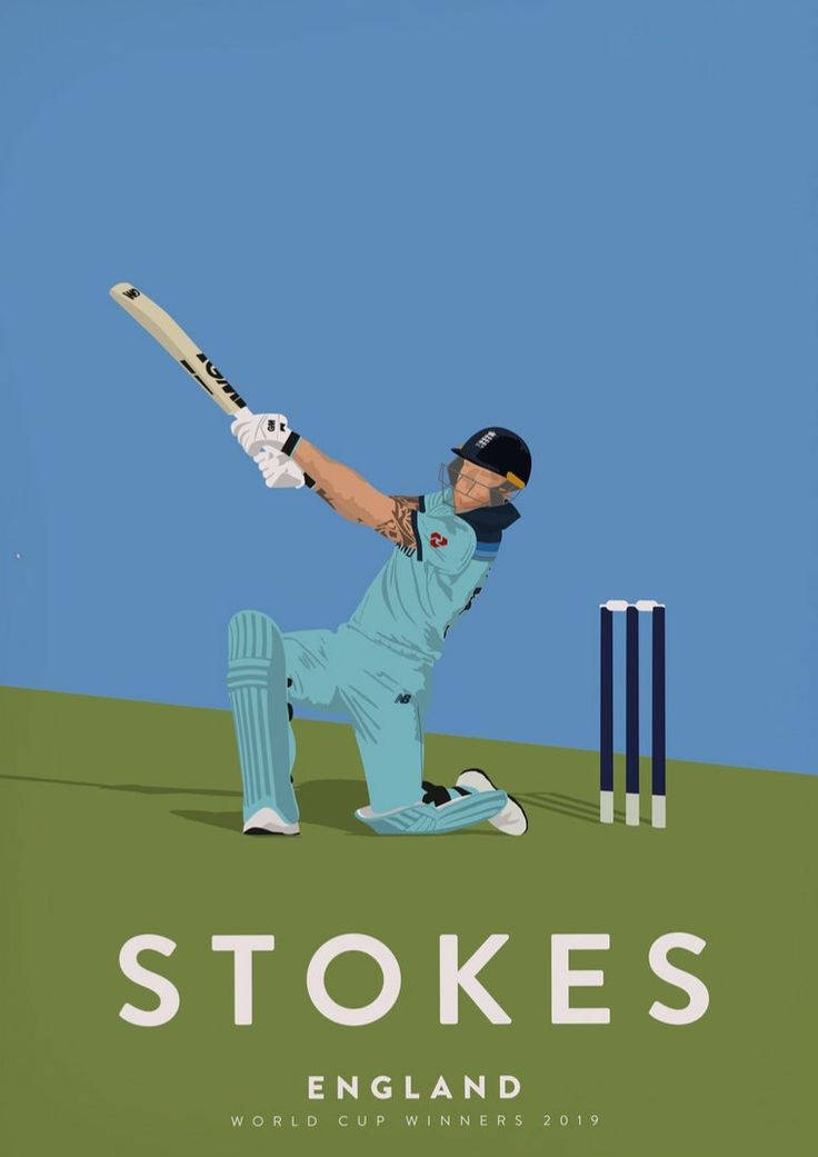 England Cricket Stokes Batting Background