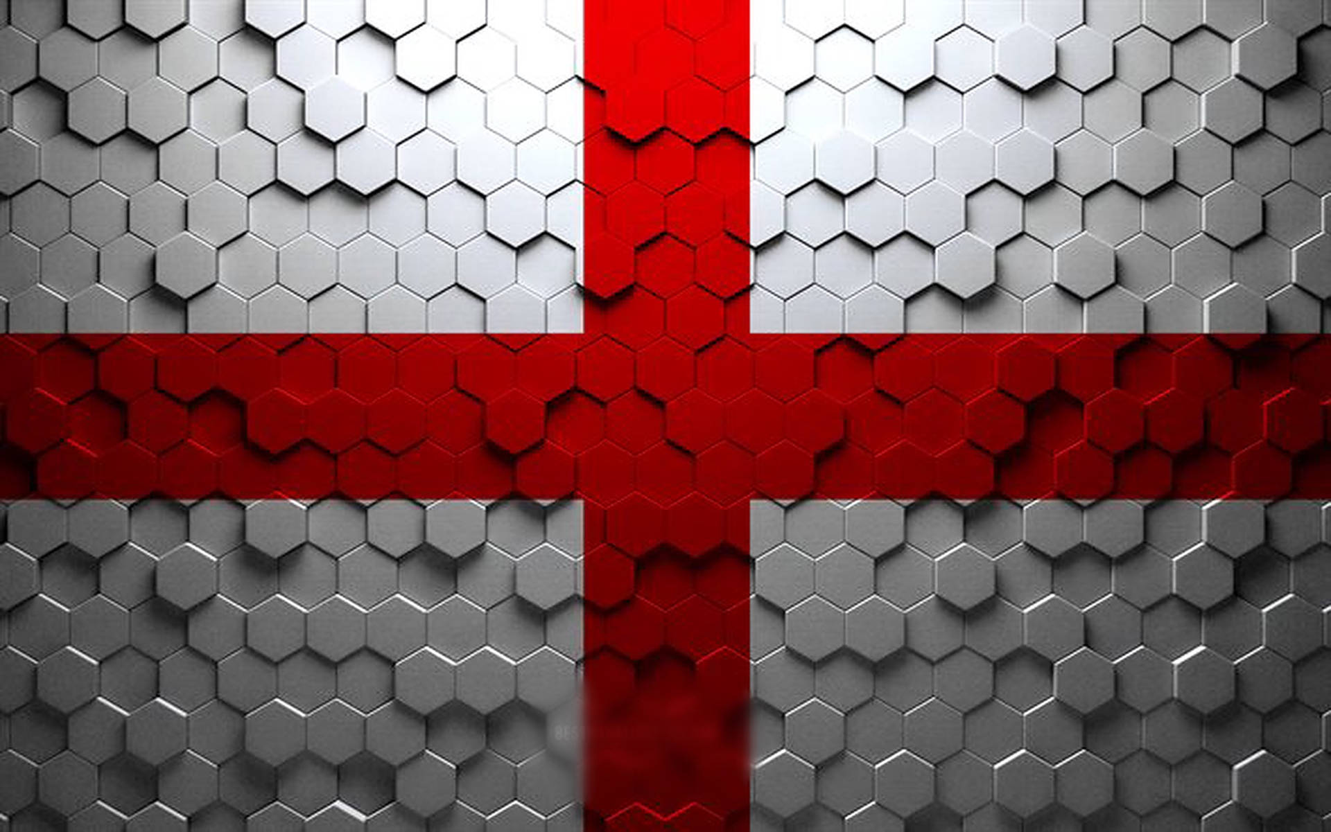 England Flag Hexagon Pattern