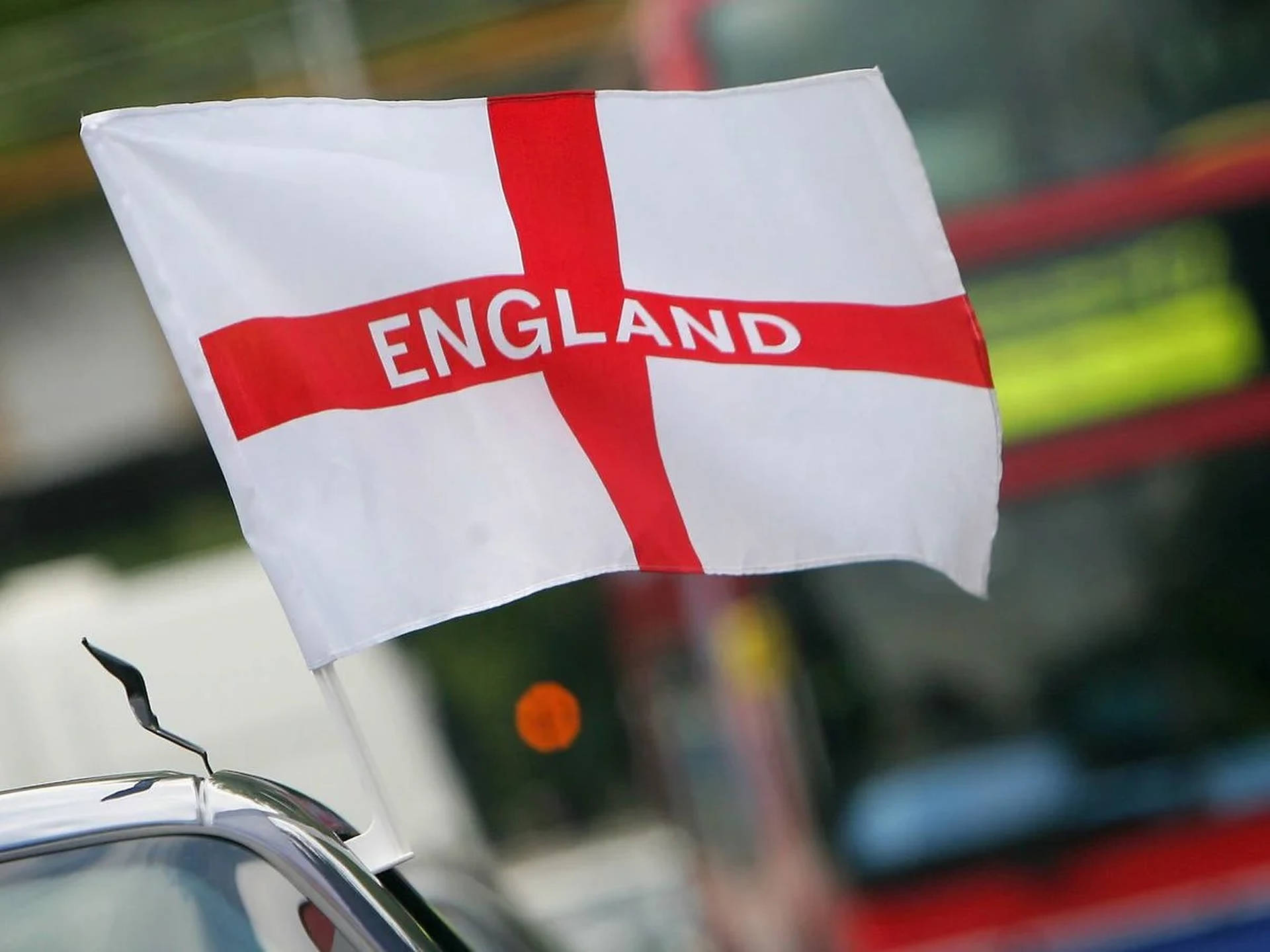 England Flag In Focus Shot