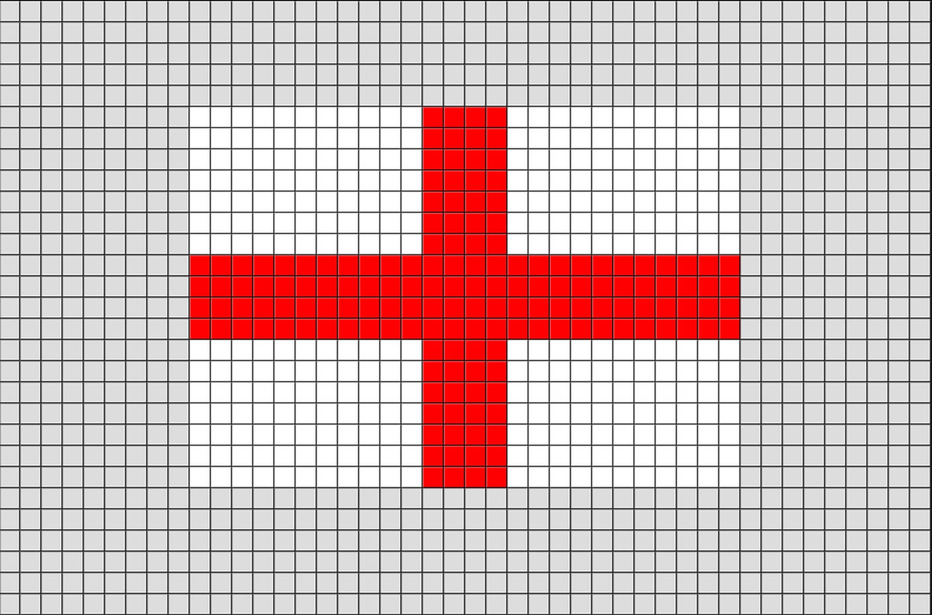 England Flag Pixel Art