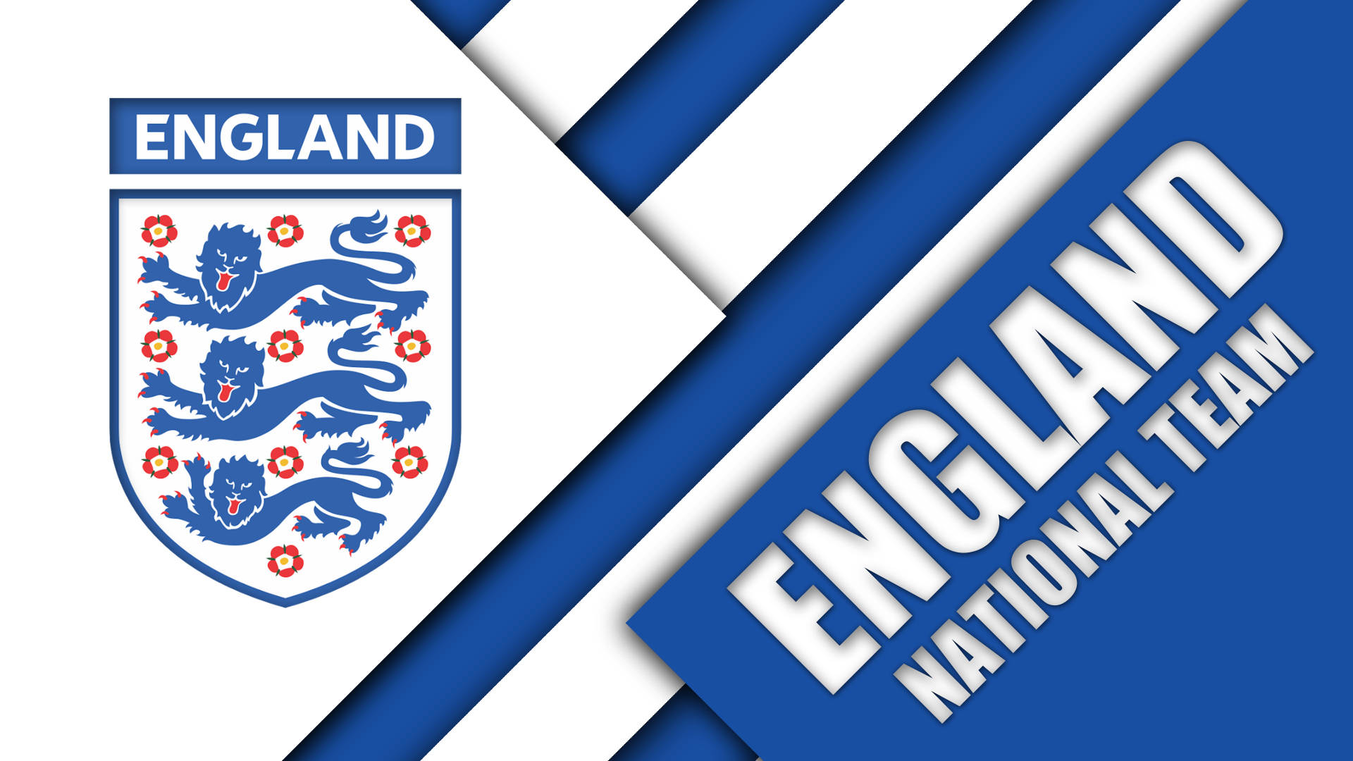 England Football Blue White Patterns Background
