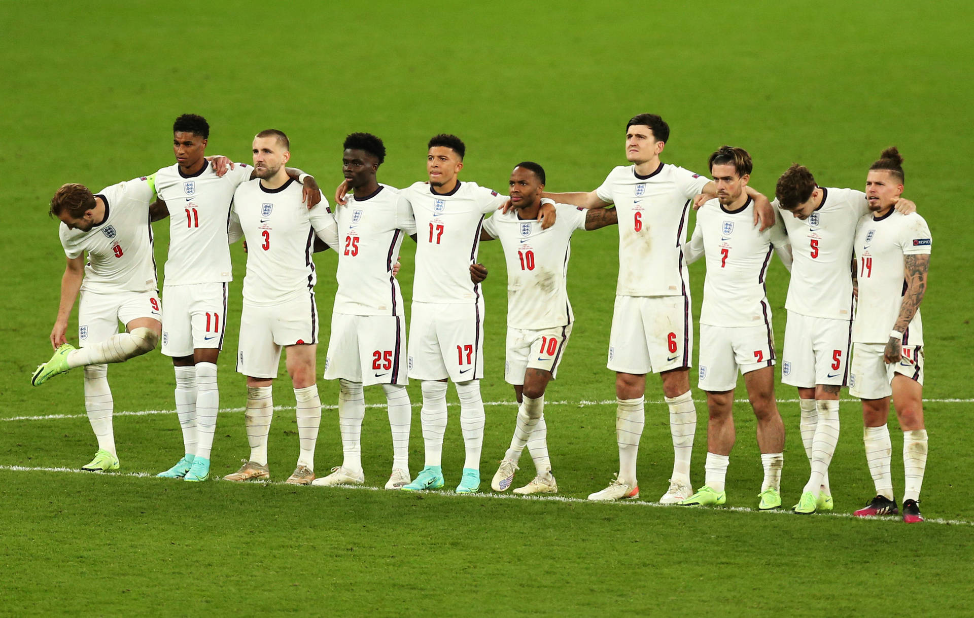 England National Football Team In Action Background