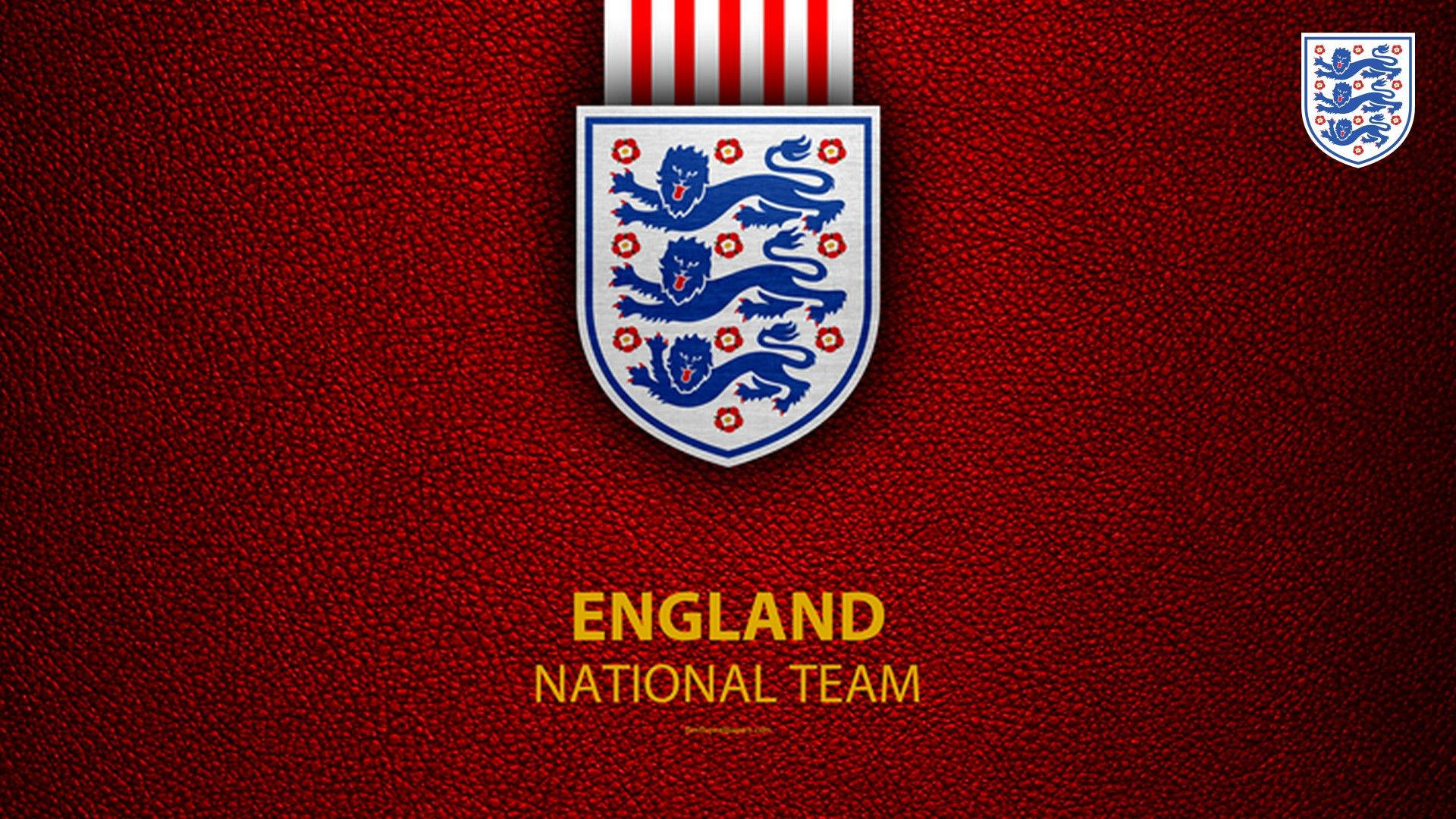 England National Football Team's Emblem On A Dark Red Flag Background Background