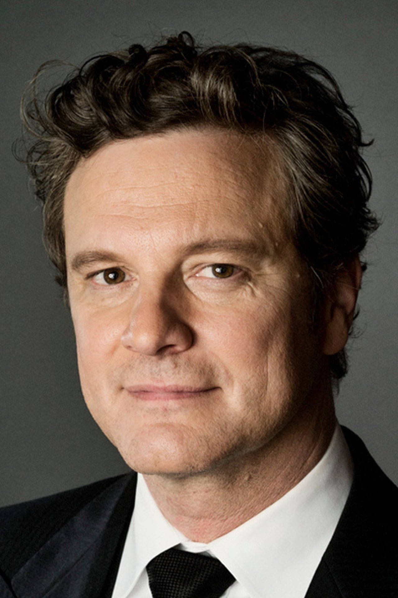 English Actor Colin Firth Close Up Shot Background