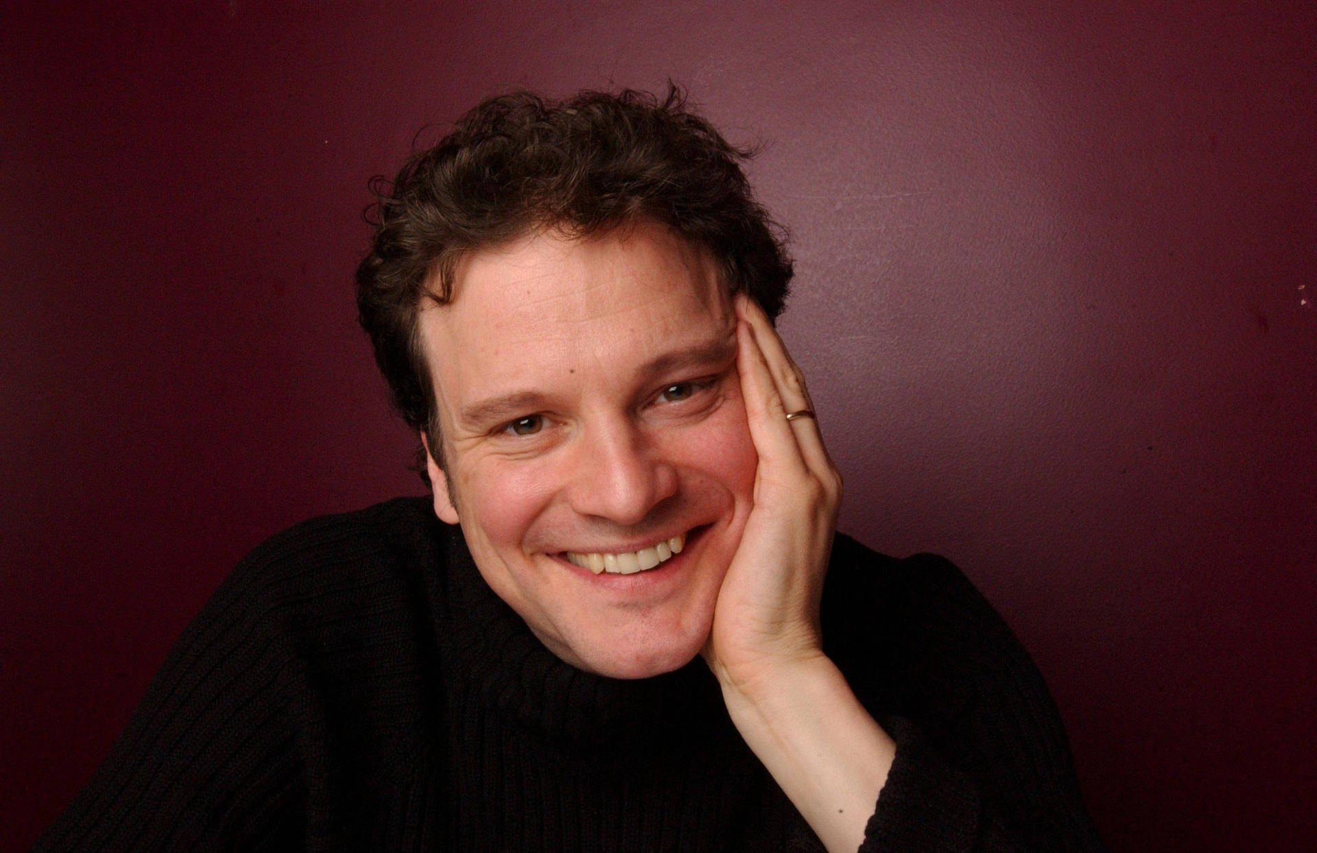 English Actor Colin Firth Smile