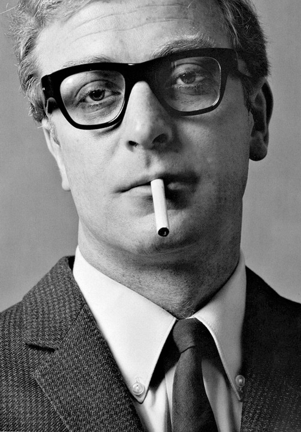 English Actor Michael Caine Close Up Shot Background