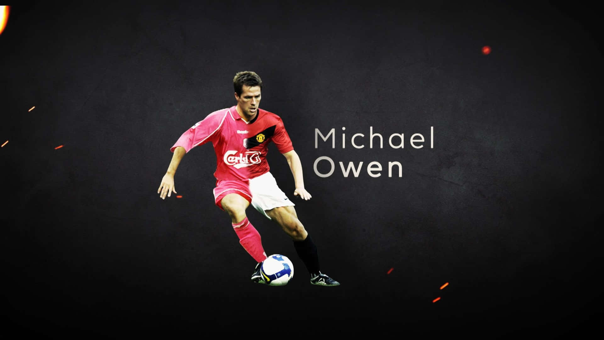 English Football Player Michael Owen Poster Background