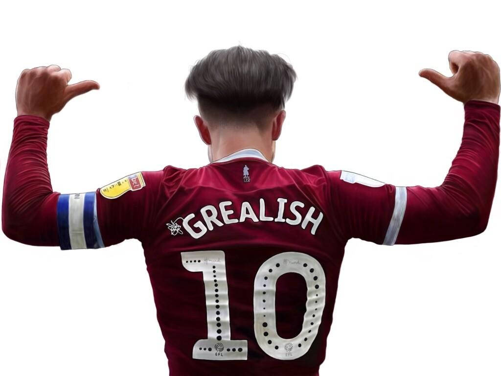 English Football Star Jack Grealish In Action Background
