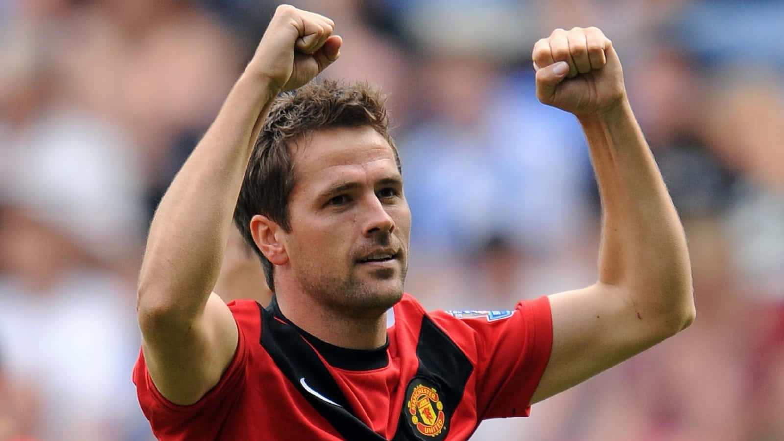 English Footballer Michael Owen Cheering Background