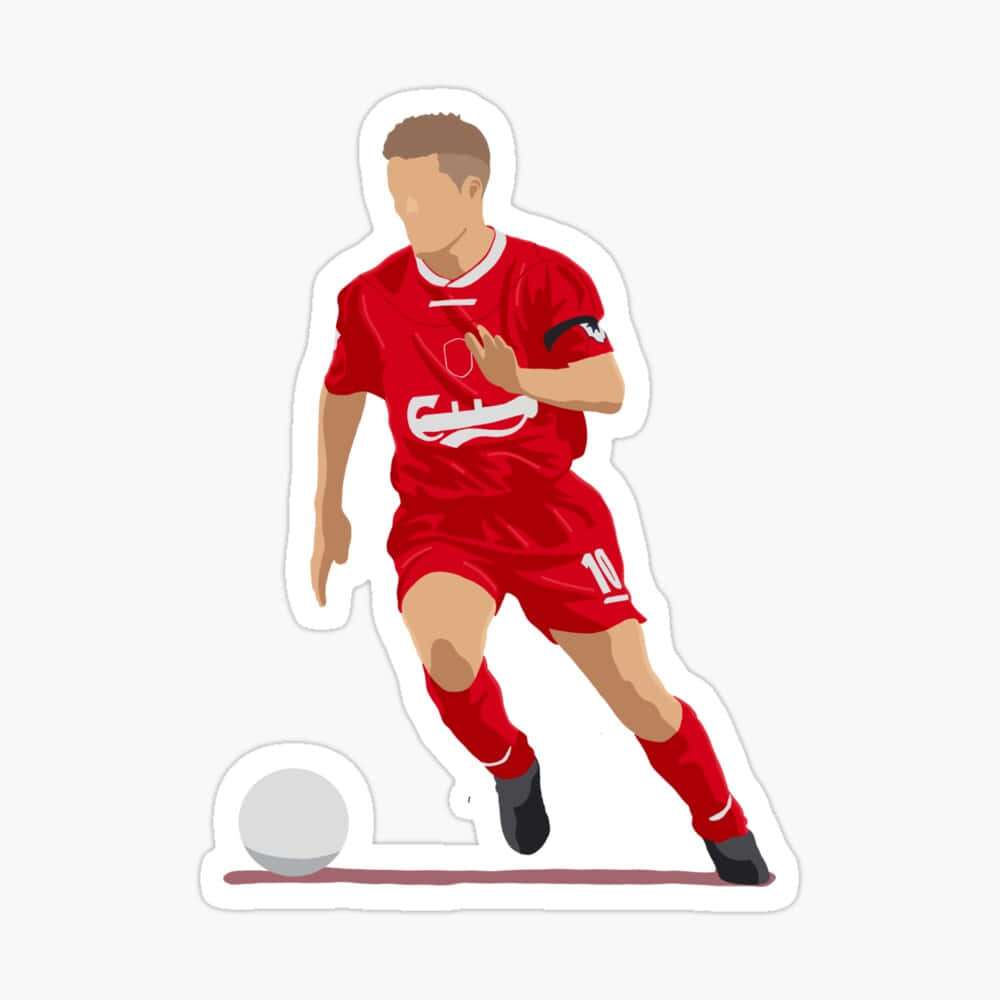 English Footballer Michael Owen Vector Art Background