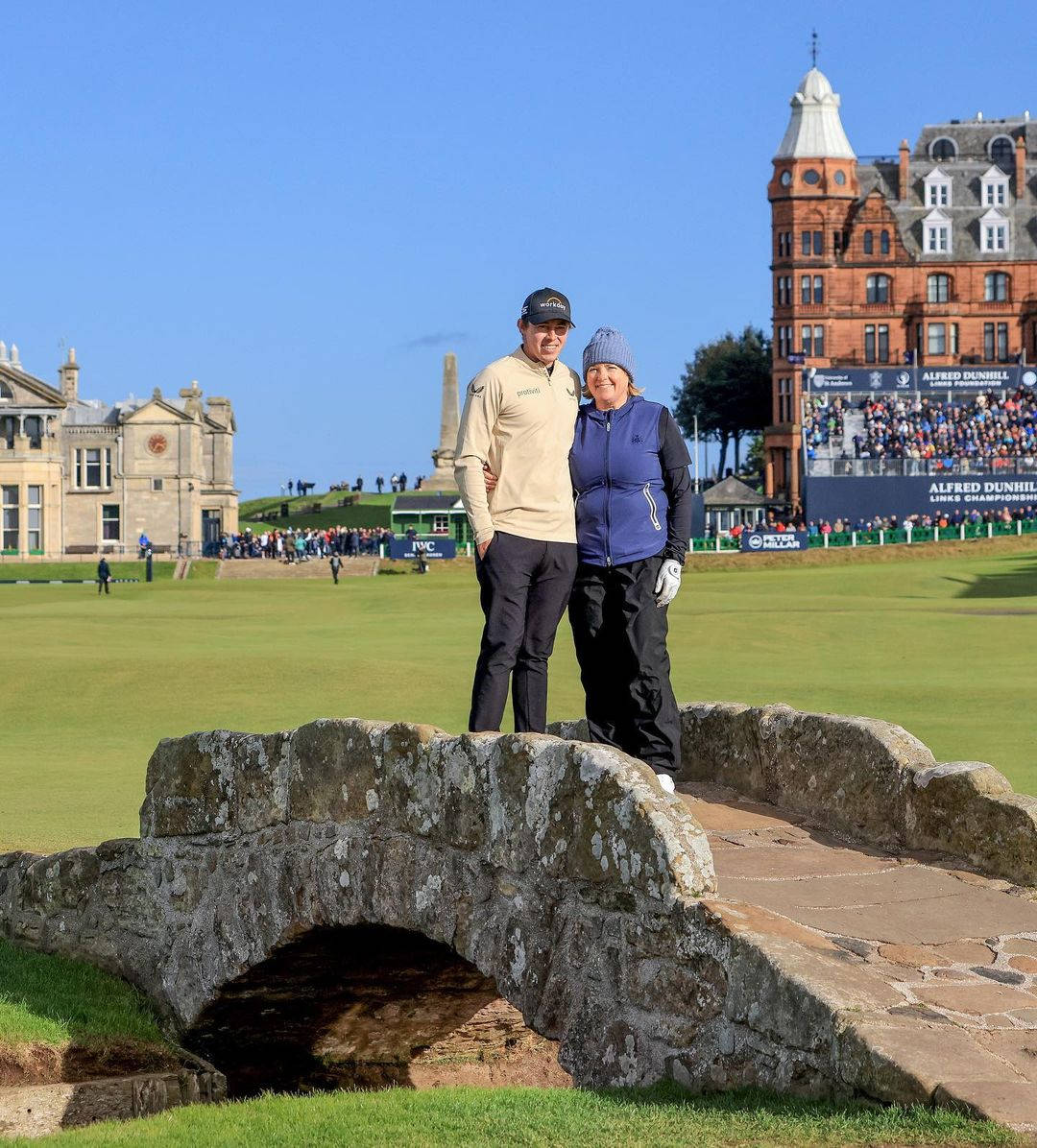 English Golfer Matt Fitzpatrick With His Mother, Susan Fitzpatrick