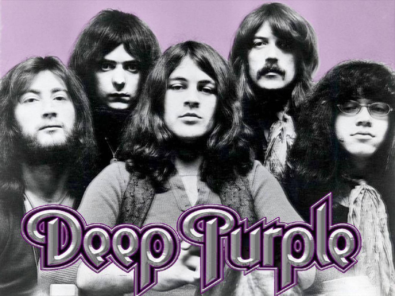 English Heavy Metal Band Deep Purple Retro Illustration Background