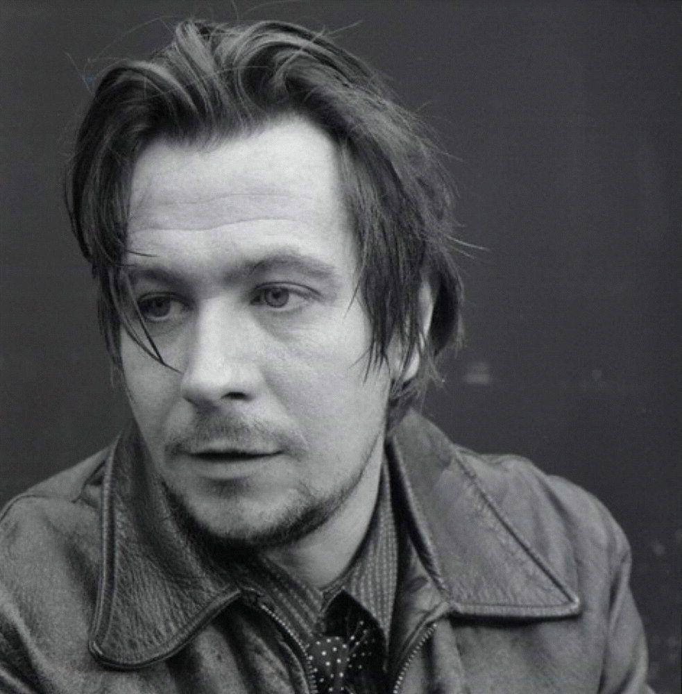 Englishman Gary Oldman Black And White Background