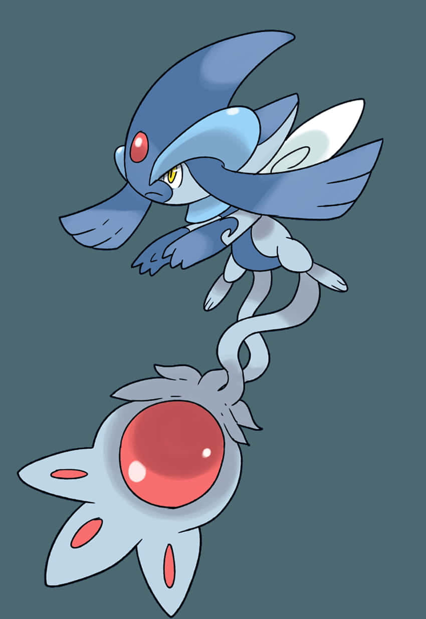 Enigmatic Azelf Flaunting Jewel Encrusted Tail Background