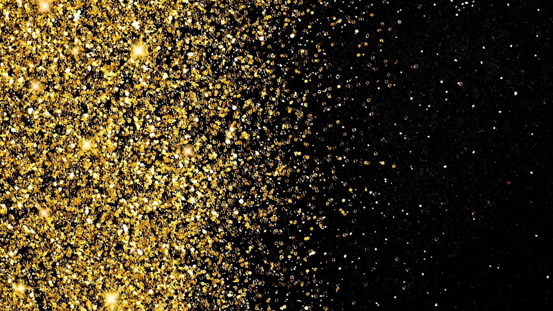 Enigmatic Black And Gold Glitter Background Background