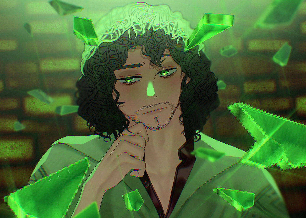Enigmatic Bruno Madrigal With Curly Hair Background