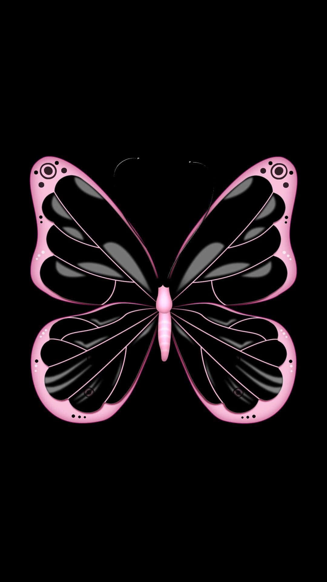 Enigmatic Dark Butterfly Background