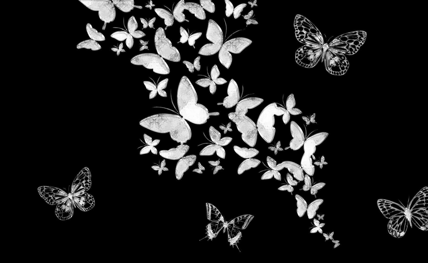 Enigmatic Dark Butterfly Background
