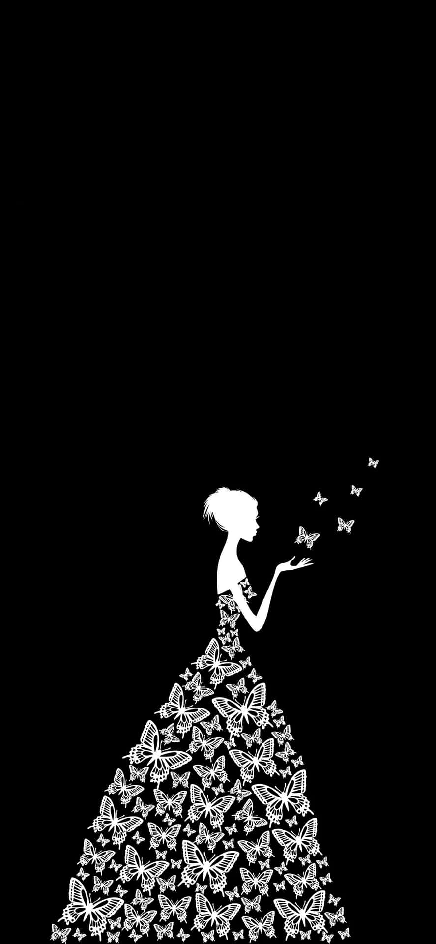 Enigmatic Dark Butterfly Background
