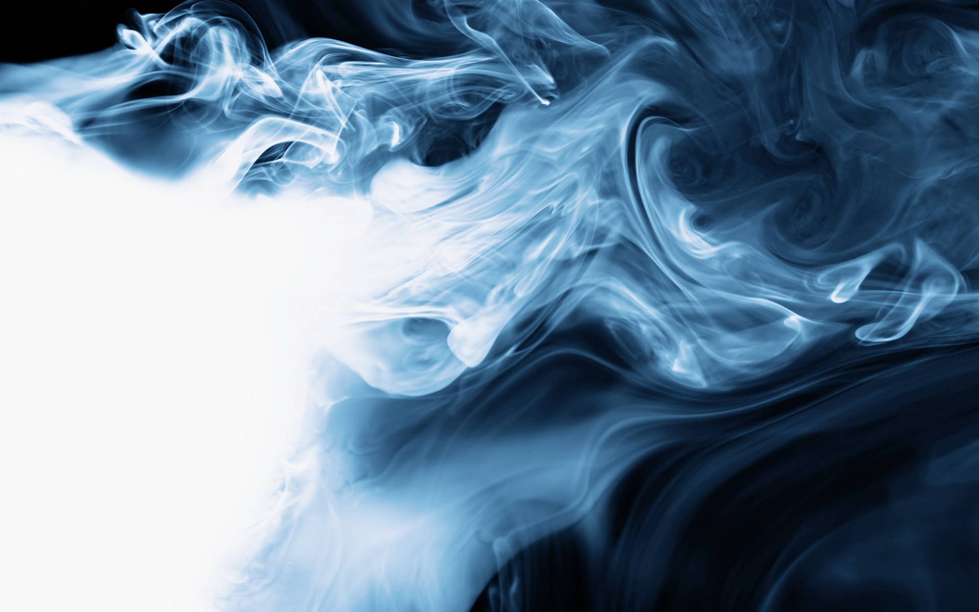 Enigmatic Fusion Of White And Blue Smoke
