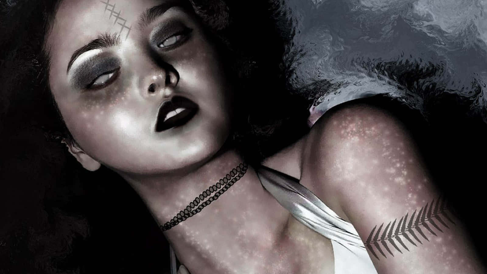 Enigmatic Gothic Castle In The Moonlight Background