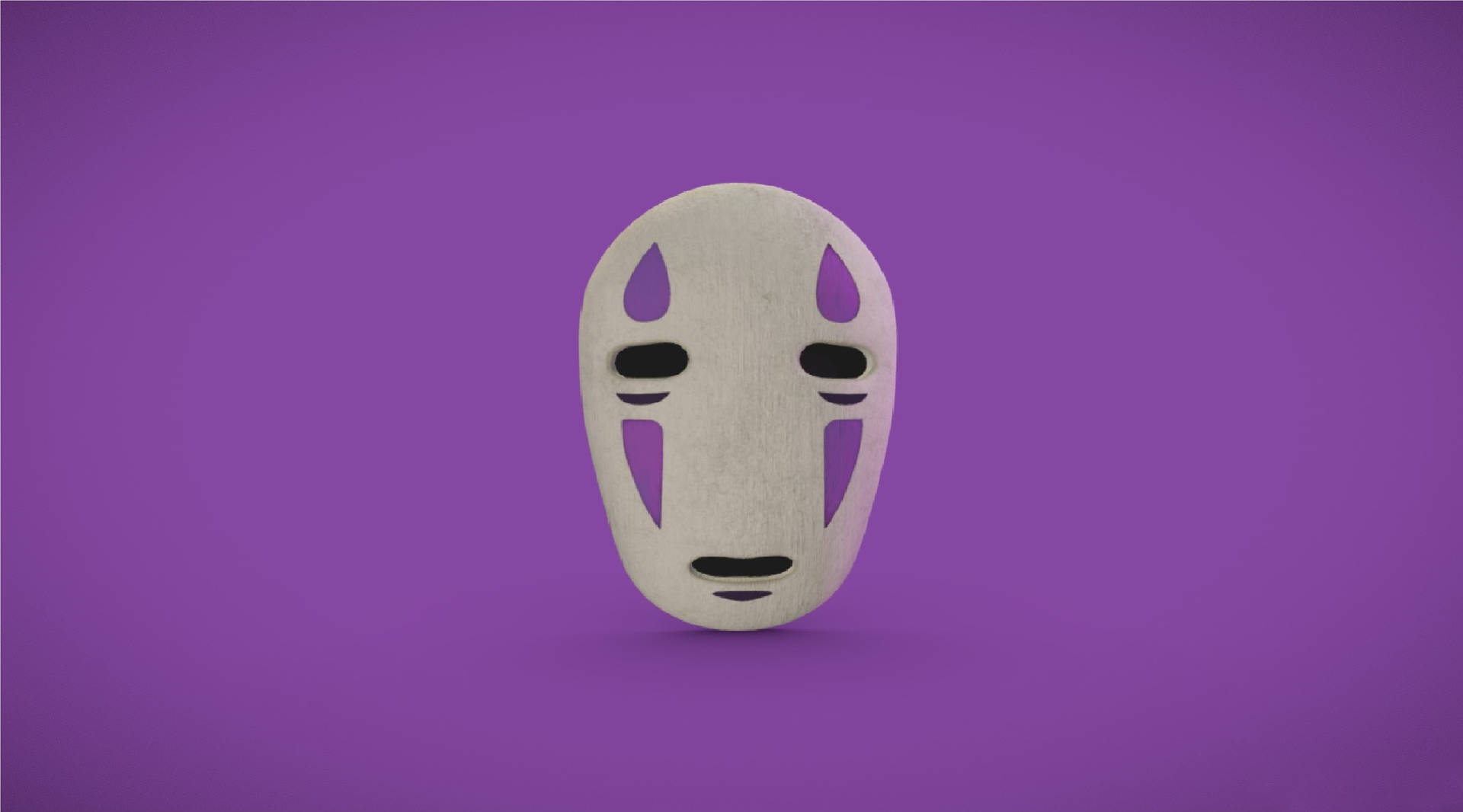 Enigmatic No Face On A Violet Background