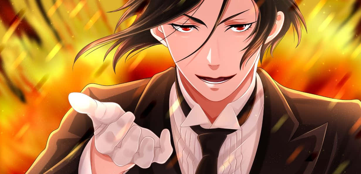 Enigmatic Sebastian Michaelis In Action Background