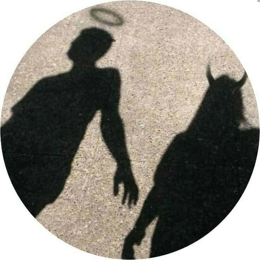 Enigmatic Shadow Profile - Angel Boy And Demon Girl Pfp Background