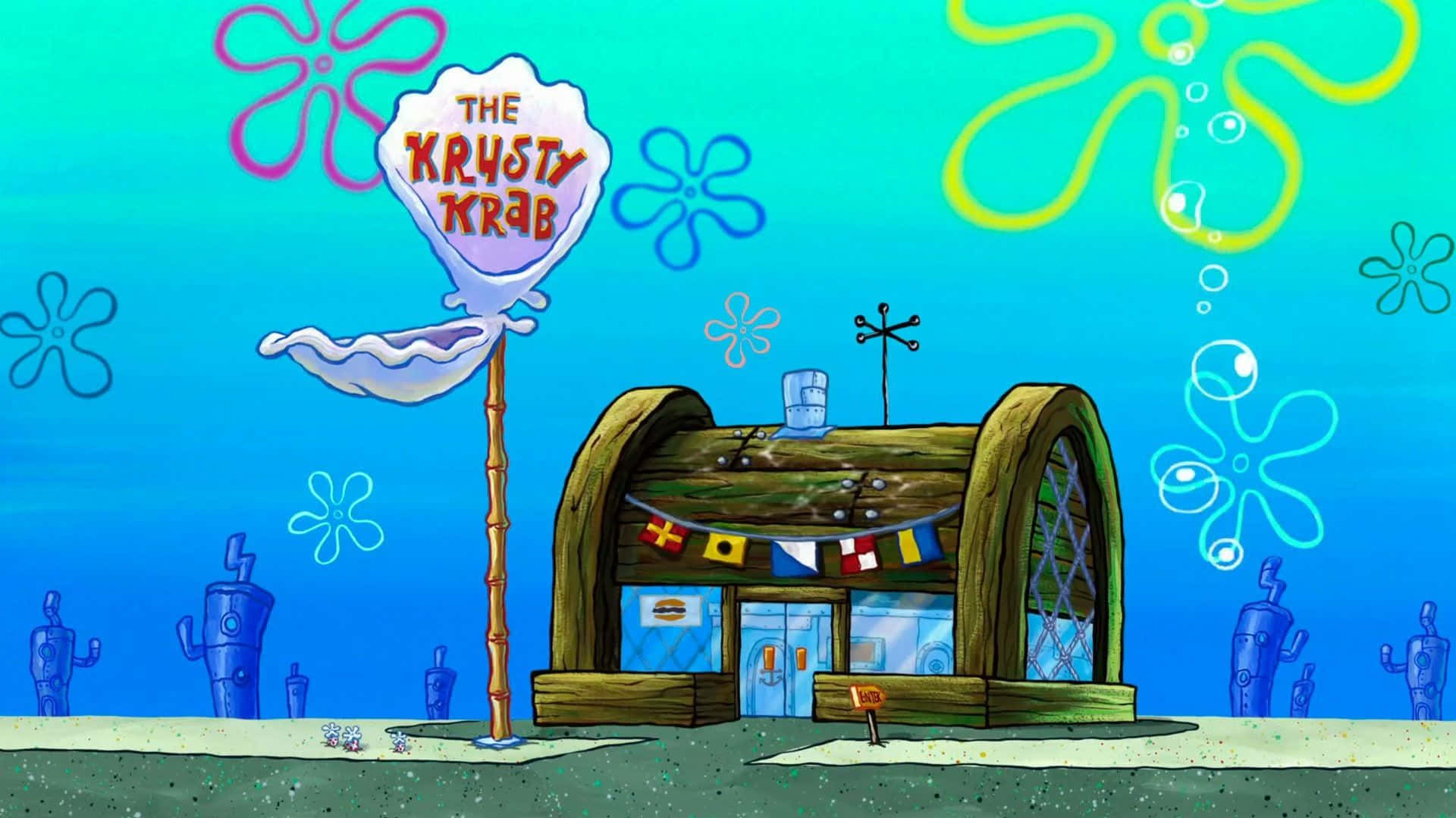 Enigmatic Spongebob Squarepants In Surreal Aesthetics