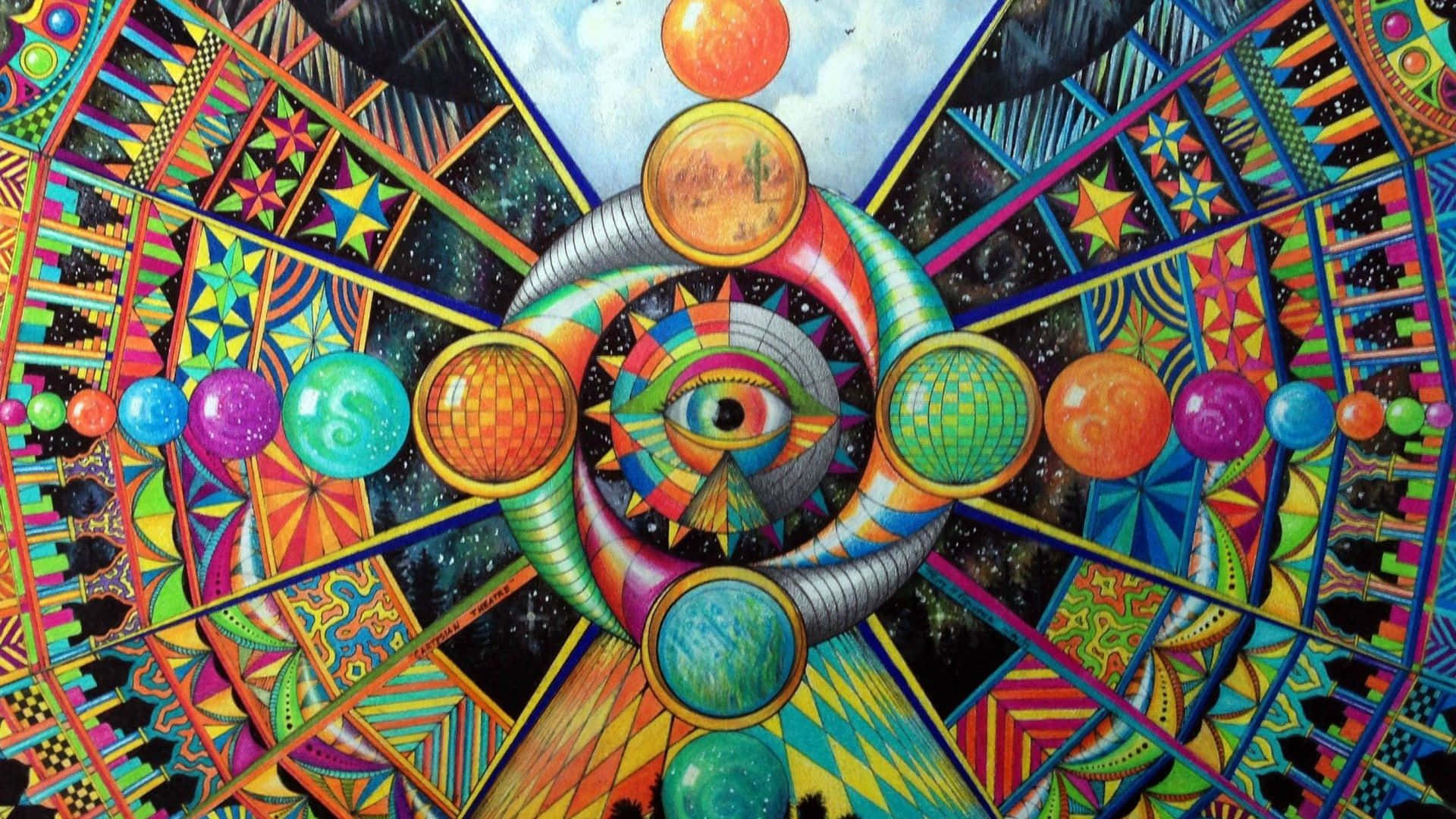 Enigmatic Vibrance - A Psychedelic Art Odyssey