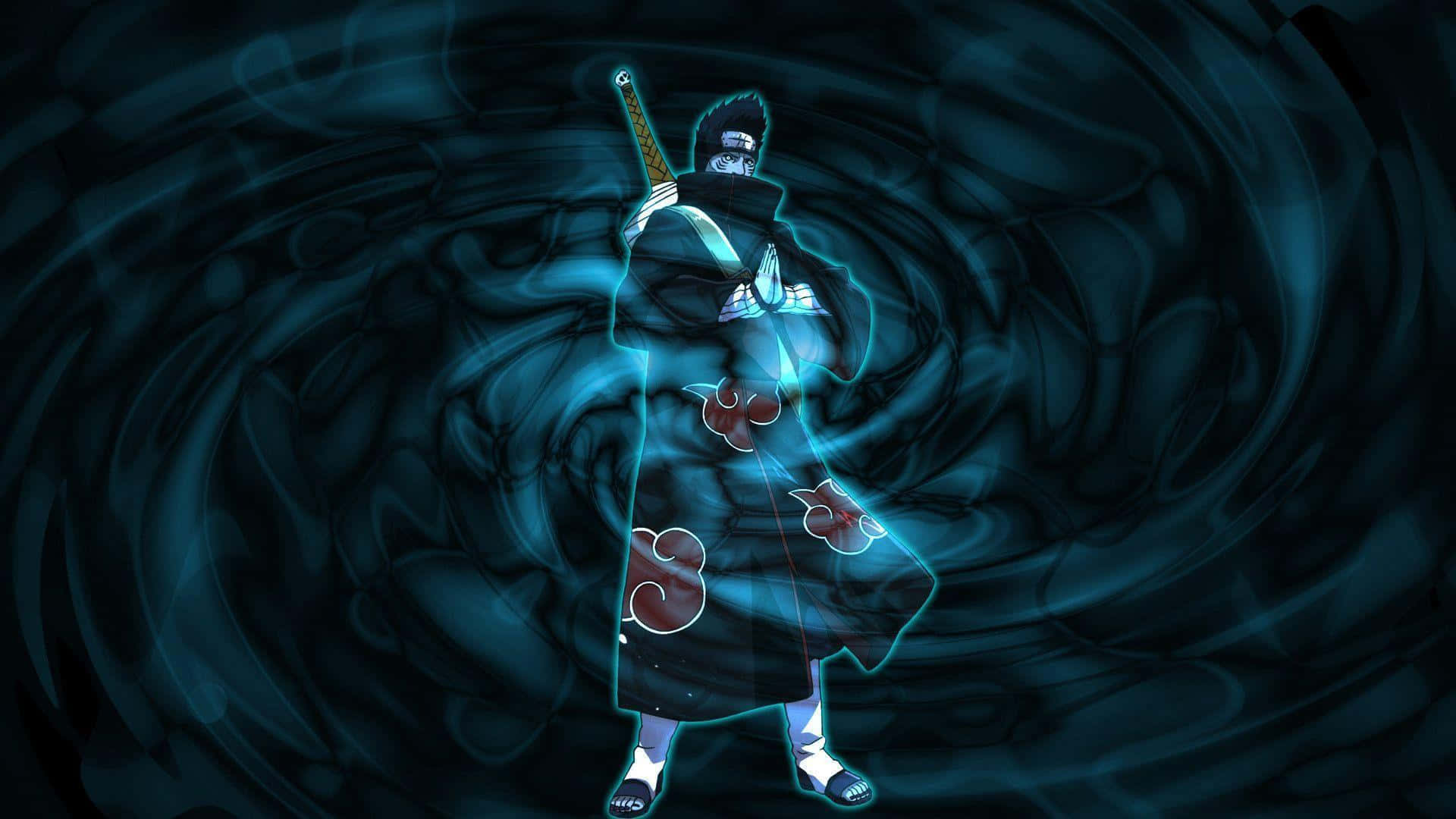 Enigmatic Warrior Kisame In Action. Background