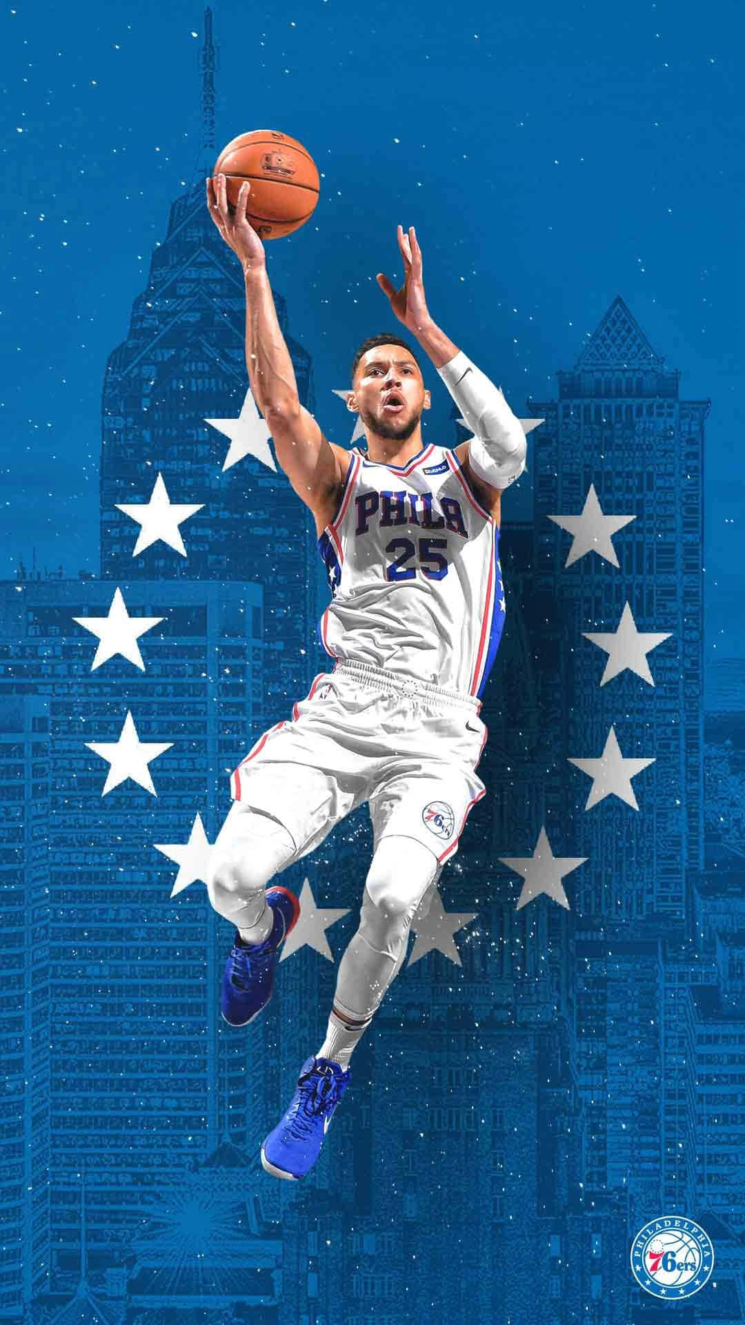 Enjoy 76ers Games With Friends On Your Iphone Background