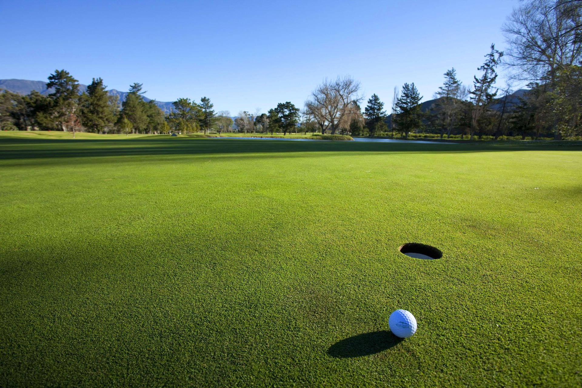 Enjoy A Beautiful Day Out On The Golf Course. Background