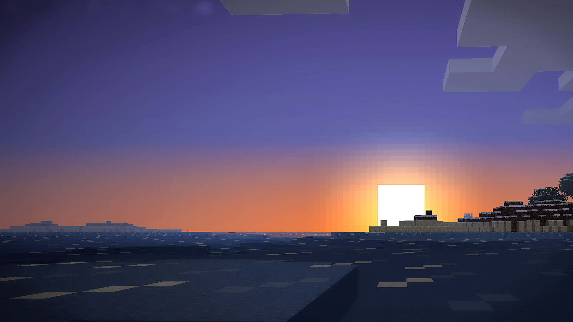 Enjoy A Beautiful Minecraft Sunset