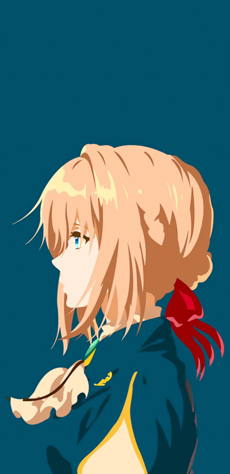 Enjoy A Cinematically Stunning View Of Violet Evergarden On Your Iphone Background