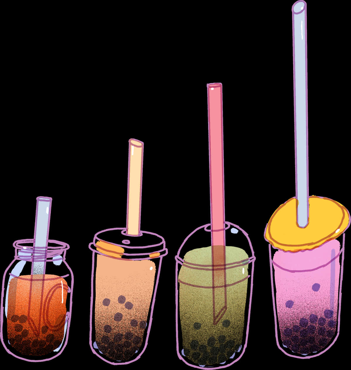 Enjoy A Cool Afternoon With Hot Bubble Tea Anime! Background