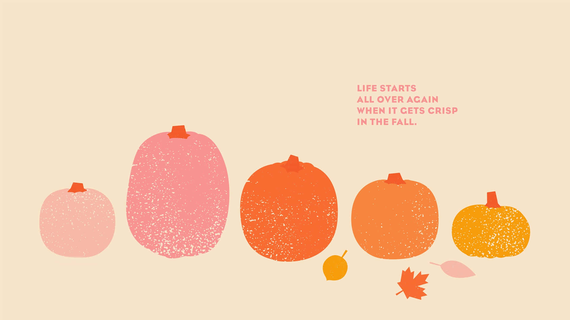 Enjoy A Cozy Autumn Day With This Cute Desktop Background! Background