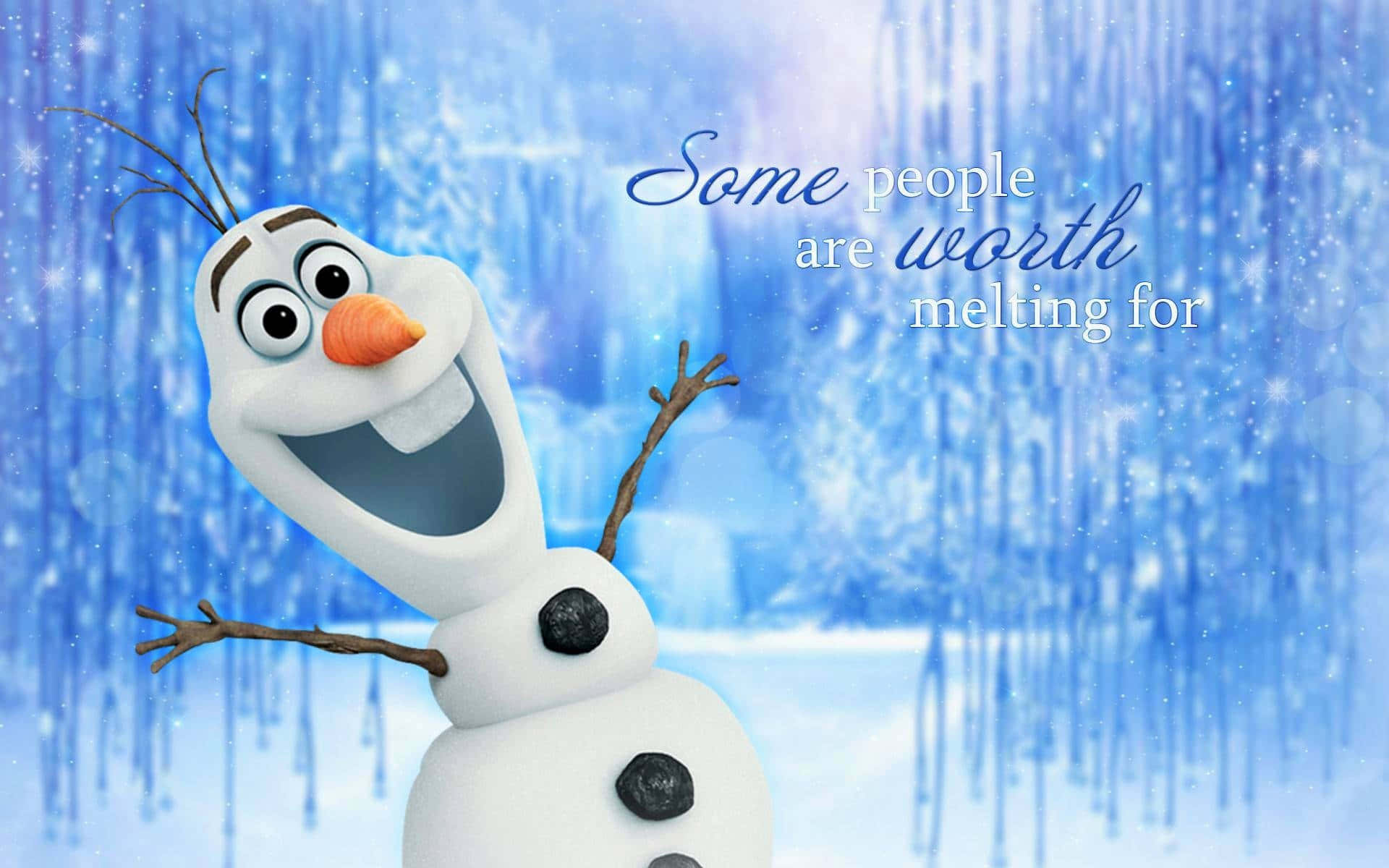 Enjoy A Cup Of Hot Cocoa With Cute Olaf Background