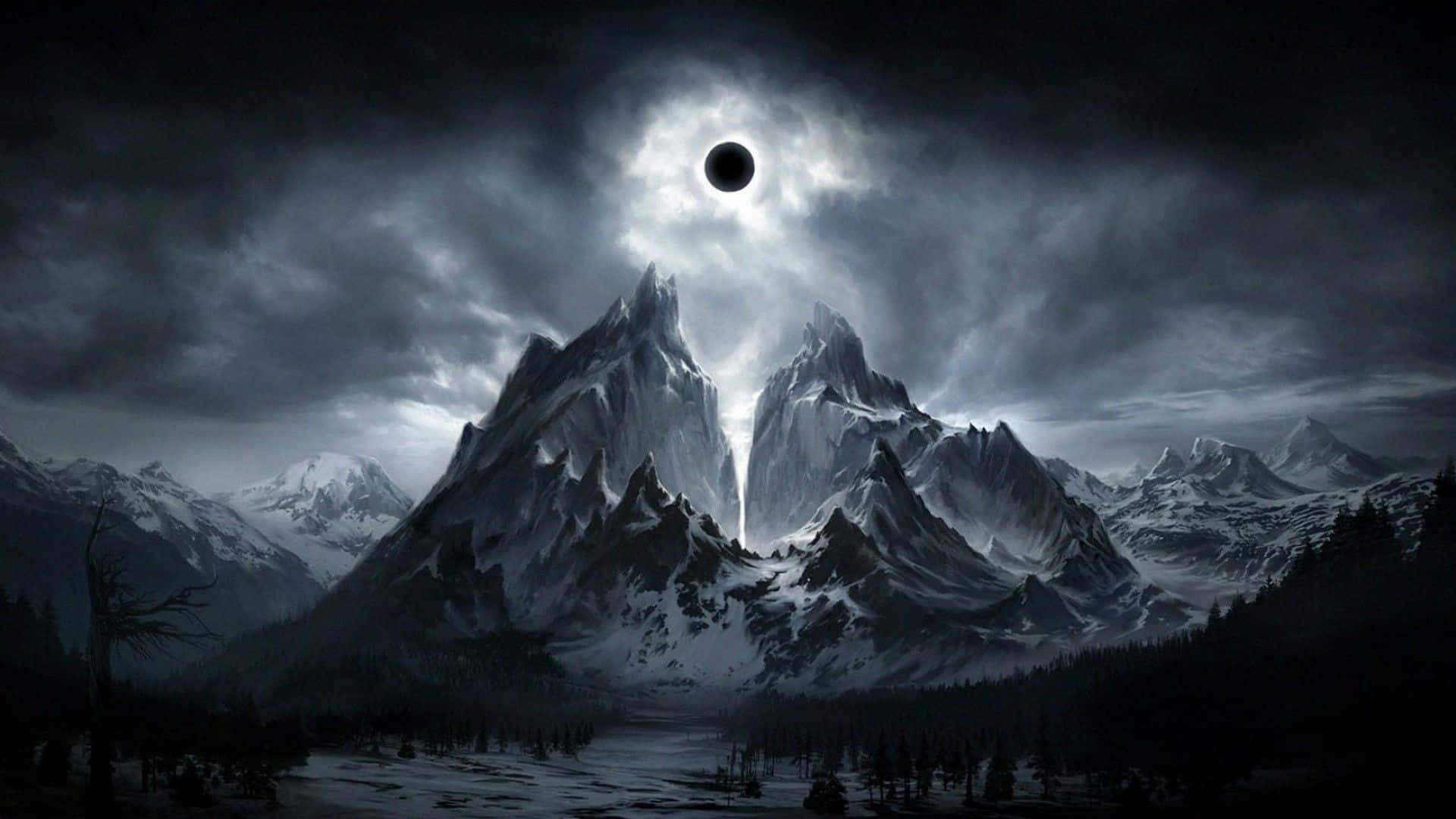 Enjoy A Dark Aesthetic Desktop With This Cool Background Background